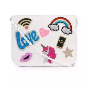 White Patch Glitter Bag